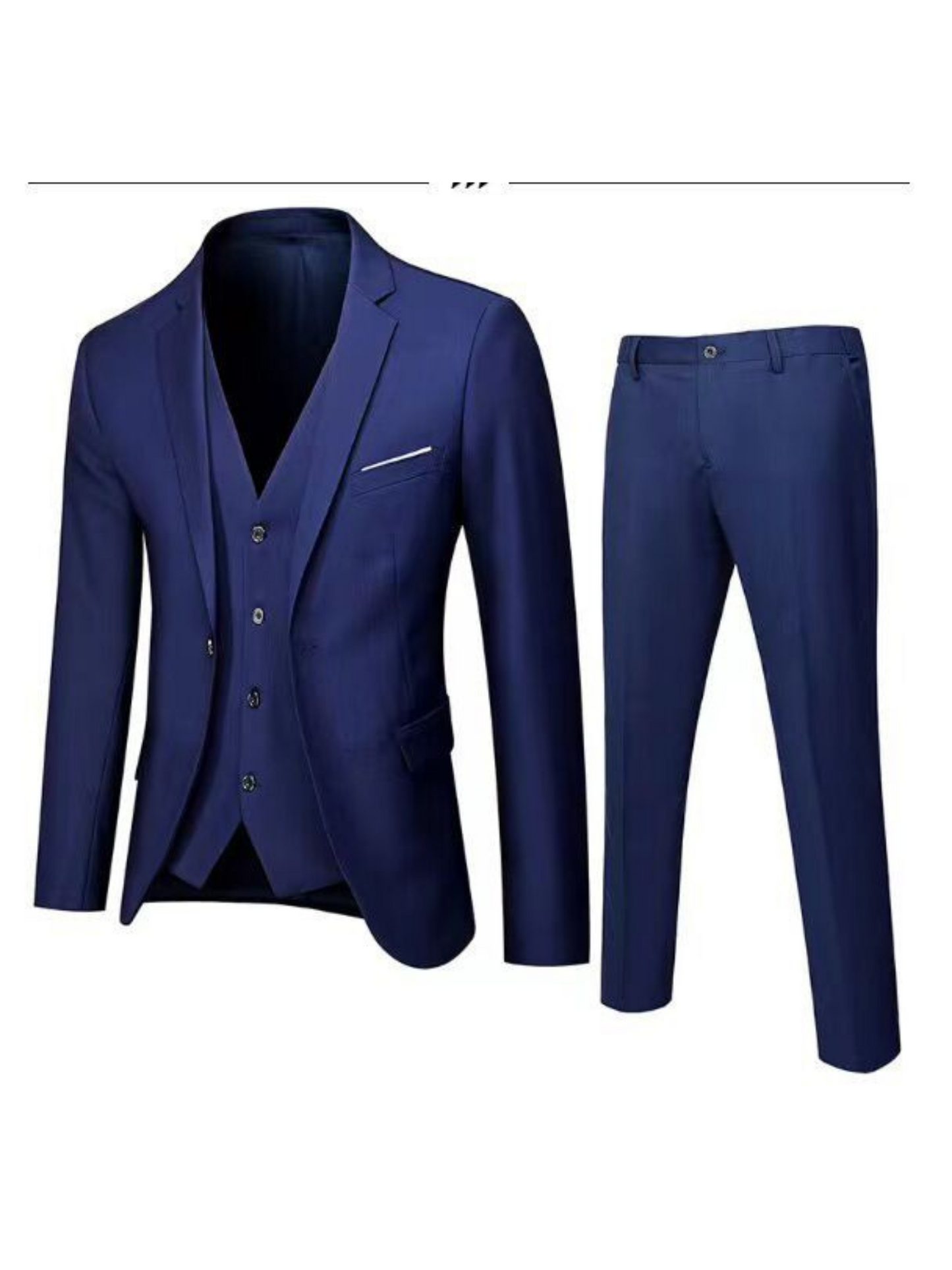 Suit Set for Men, Tailored Fit, 3-Piece | Formal | Navy Blue