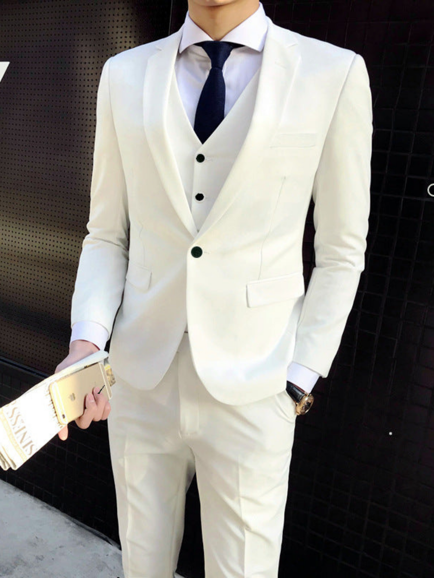 Suit Set for Men, Tailored Fit, 3-Piece | Formal | White