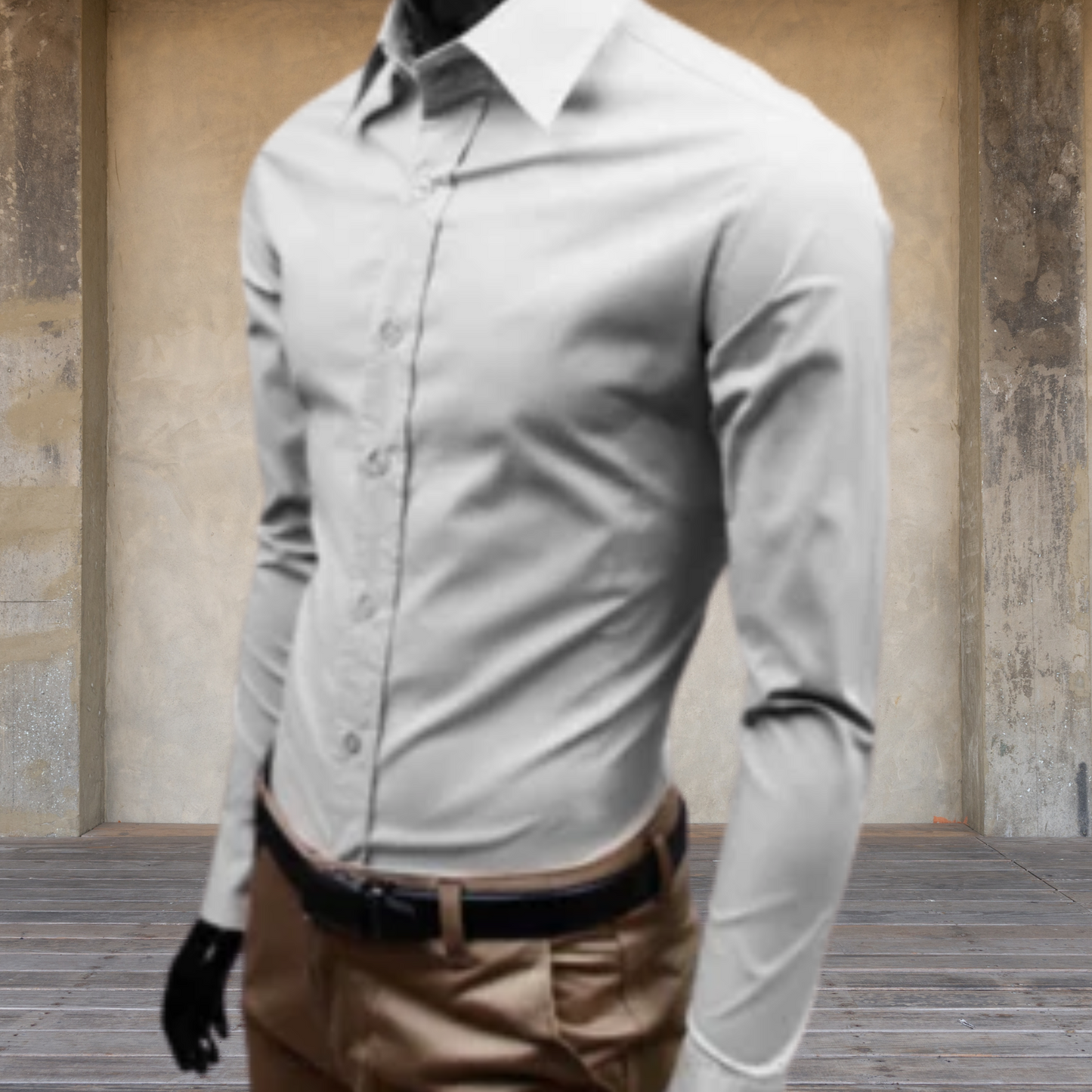 Sustainable Long Sleeve Men's Shirt in Soft Fabric for Comfortable Fit | Gray