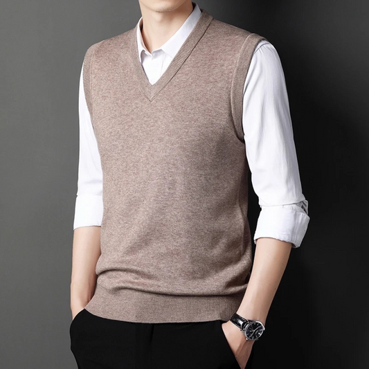 Sweater Vest for Men & Women | Lightweight Knit | Khaki