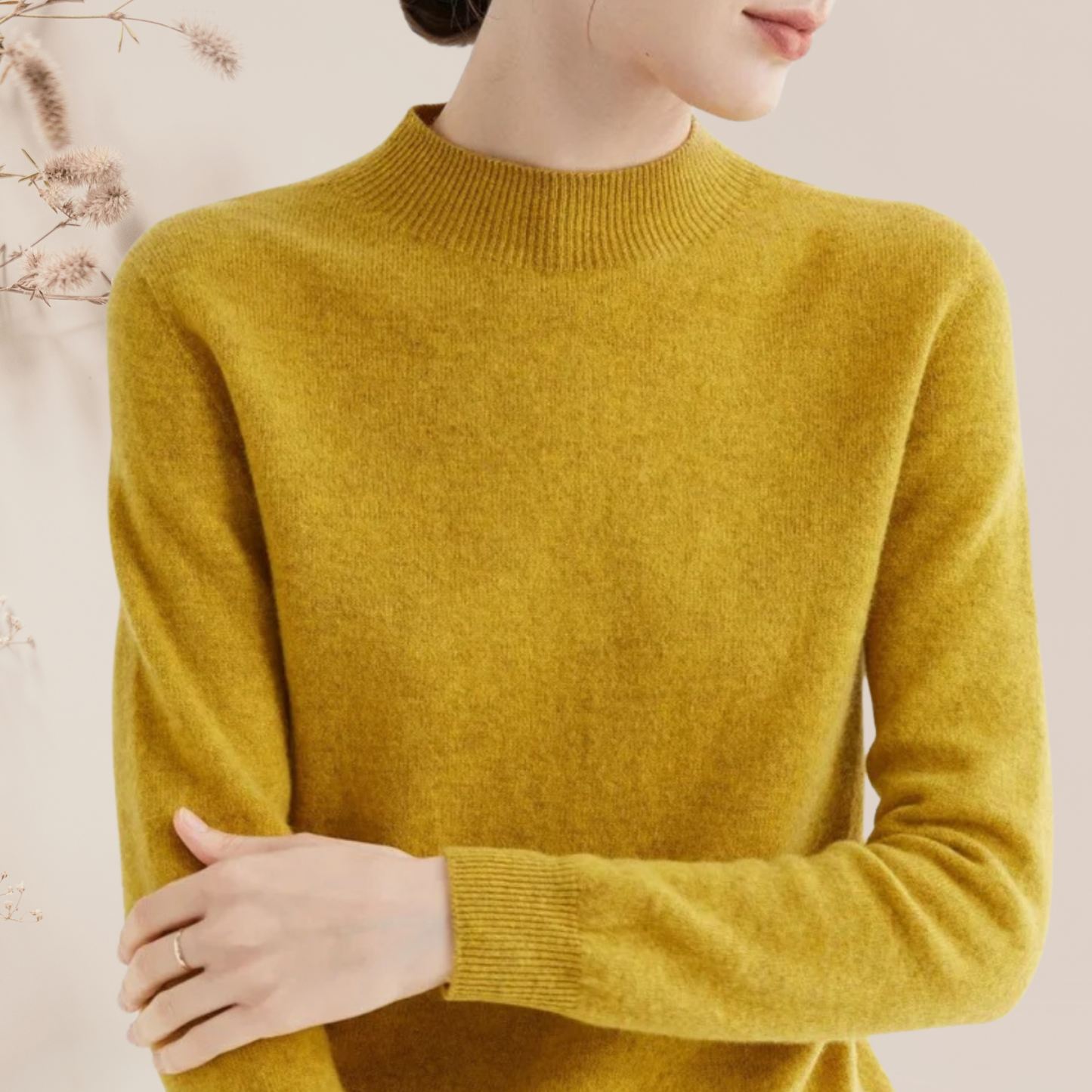 Sweater for Women - Soft, Lightweight Knit Pullover with Timeless Design | Mustard yellow