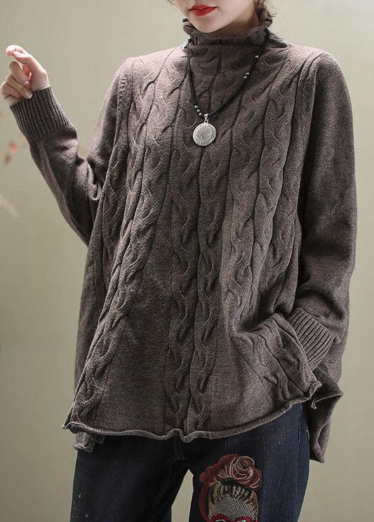 Sweater for Women | Knitted with Side Open Detail | Gray