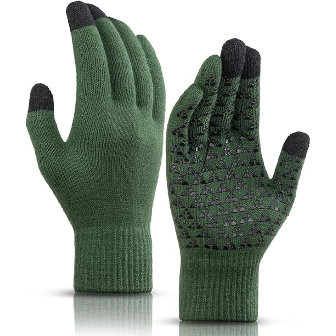 Thermal Gloves for Men & Women | Touchscreen Compatible | Green