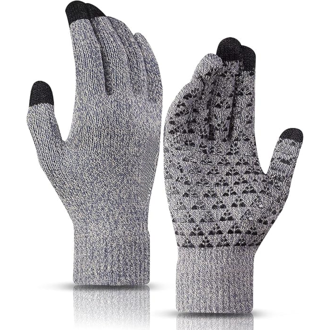 Thermal Gloves for Men & Women | Touchscreen Compatible | Light Gray