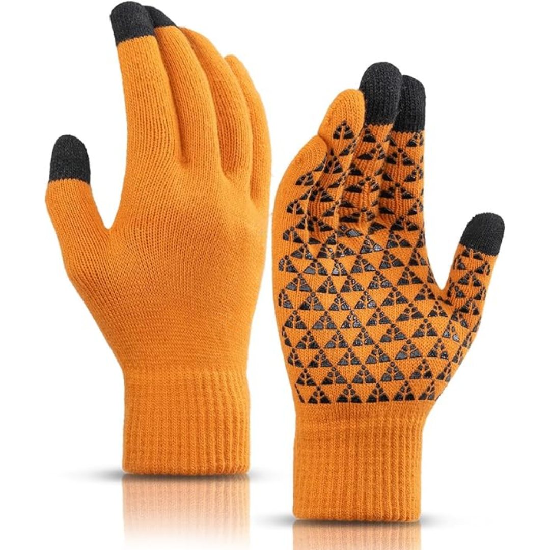 Thermal Gloves for Men & Women | Touchscreen Compatible | Orange