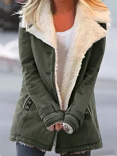 Thermal Jacket for Women | Lightweight Design | Army Green