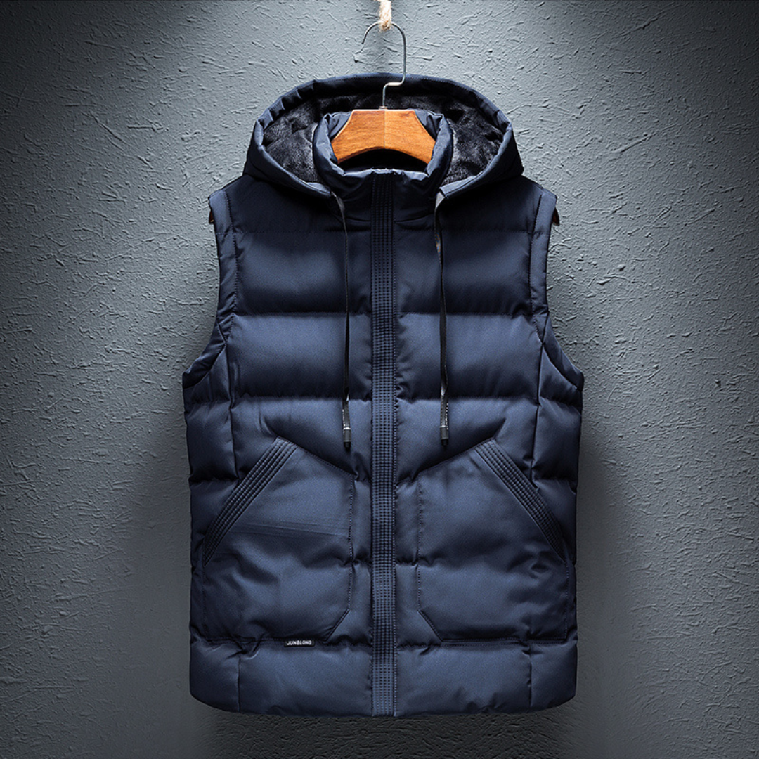 Thermal Vest for Men | Insulated, Lightweight | Hip Length | blue