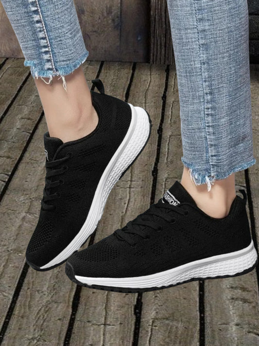 Thora | Women's Orthopedic Sneakers with Shock-Absorbing Sole for Comfort and Stability | Black