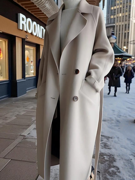 Trench Coat | Button Closure | Beige