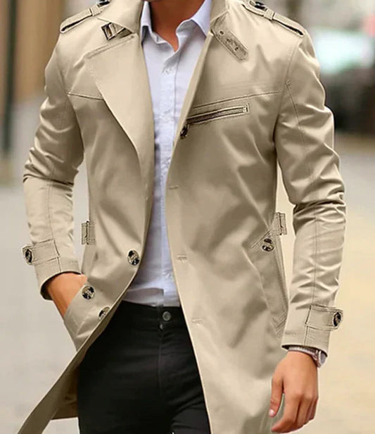 Trench Coat for Men | Weather-Resistant | Beige