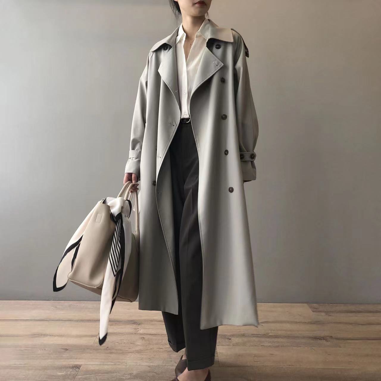 Trench Coat for Men & Women | Water-Resistant, Classic Collar | Long Cut 1