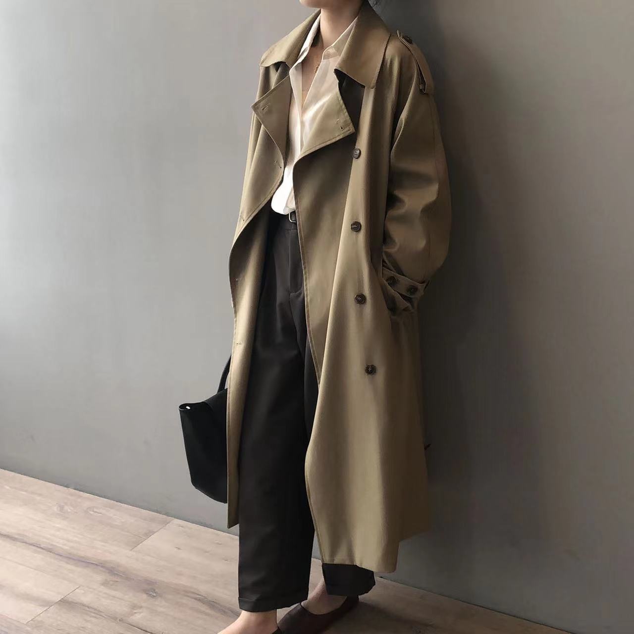 Trench Coat for Men & Women | Water-Resistant, Classic Collar | Long Cut 3
