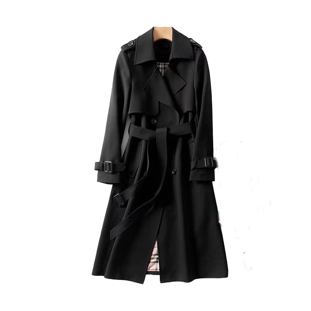 Trench Coat for Women | Double-Breasted | Black