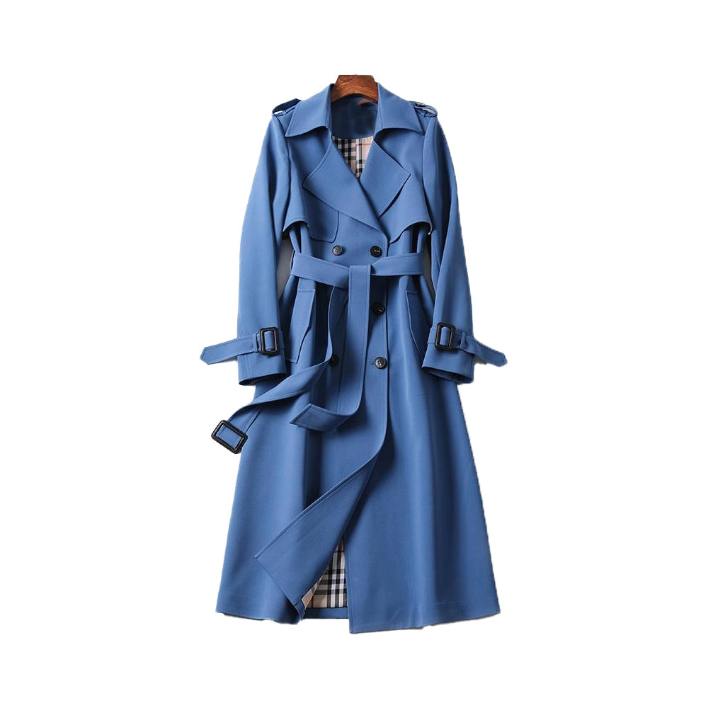 Trench Coat for Women | Double-Breasted | Blue