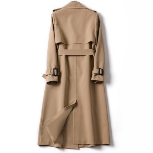 Trench Coat for Women | Double-Breasted Design | Khaki1