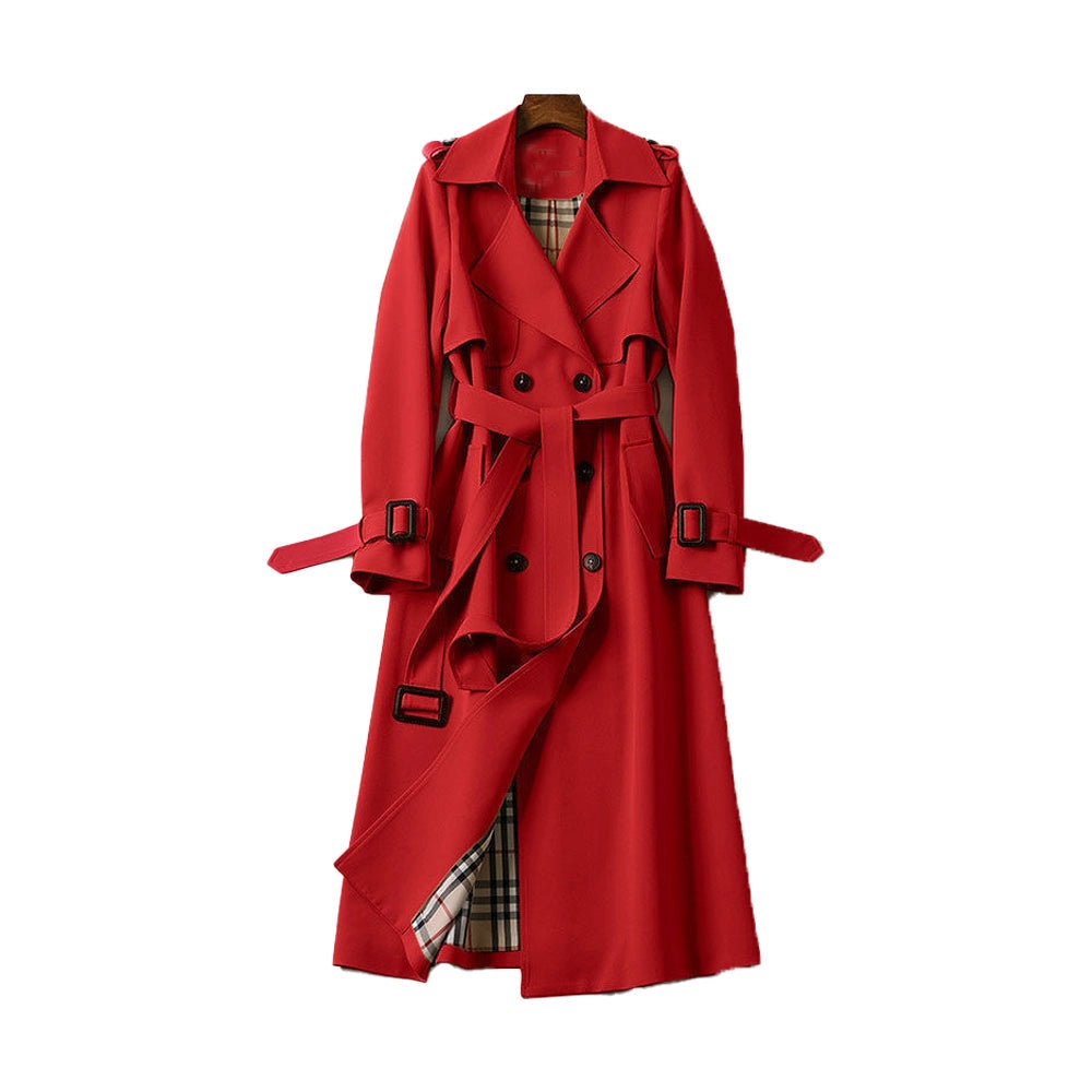 Trench Coat for Women | Double-Breasted | Red