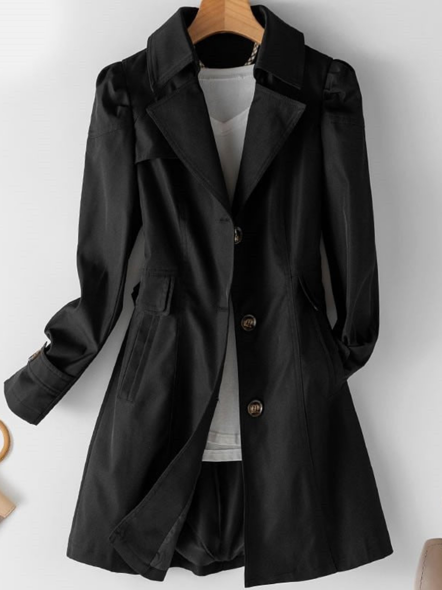 Trench Coat for Women | Timeless Design, Flattering Fit | Black