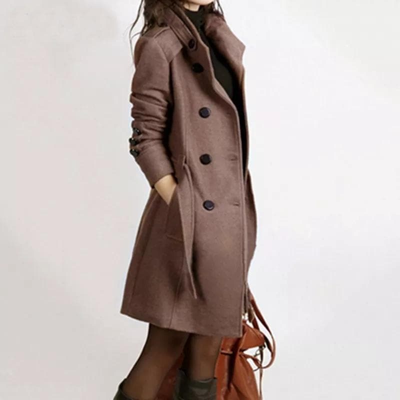 Trench Coat for Women, Knee-Length, Double-Breasted | Autumn Winter 1