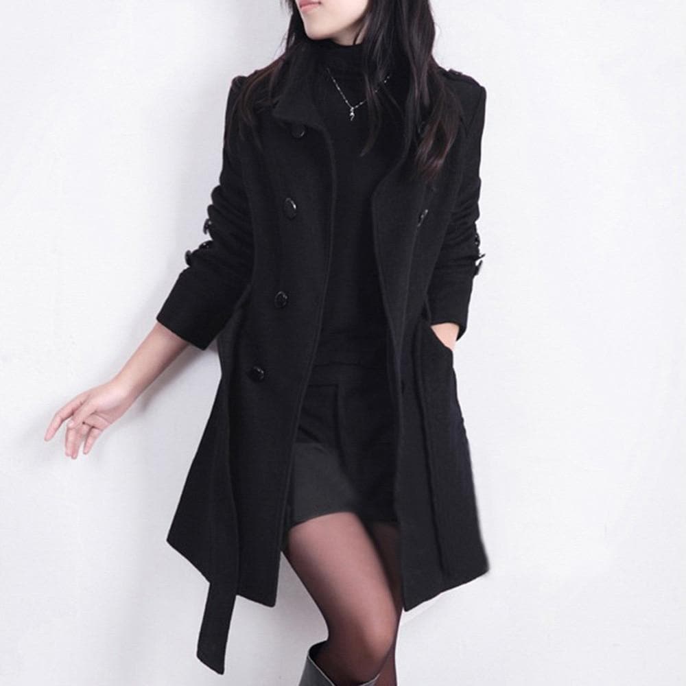 Trench Coat for Women, Knee-Length, Double-Breasted | Autumn Winter 2
