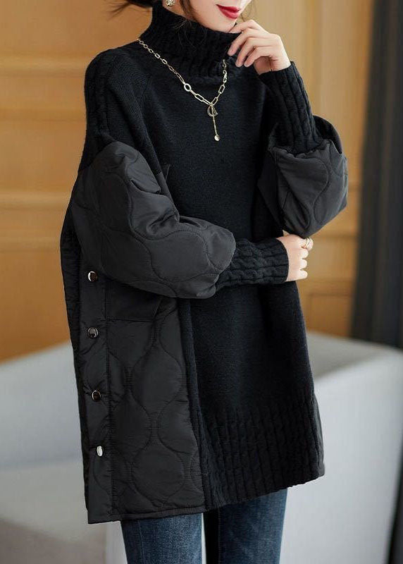 Turtleneck Sweater for Women | Autumn Layering | Black