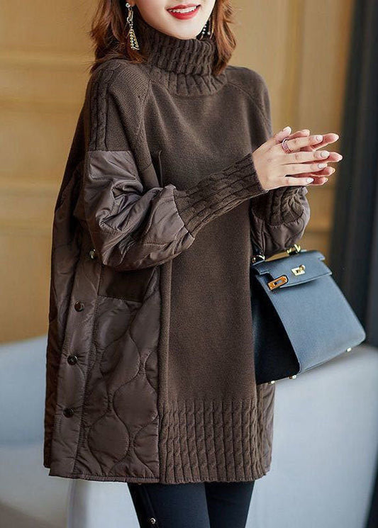 Turtleneck Sweater for Women | Autumn Layering | Coffee