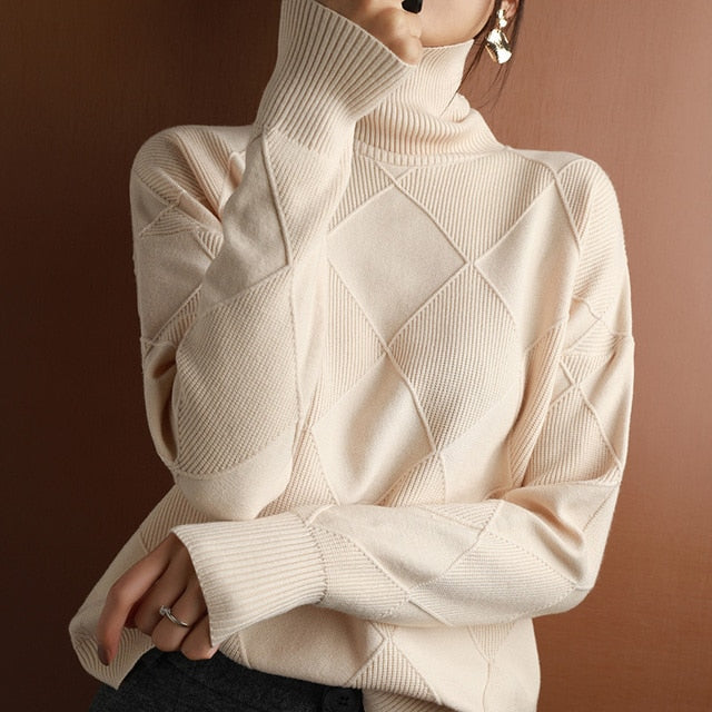 Turtleneck Sweater for Women | Knitted | Winter 2