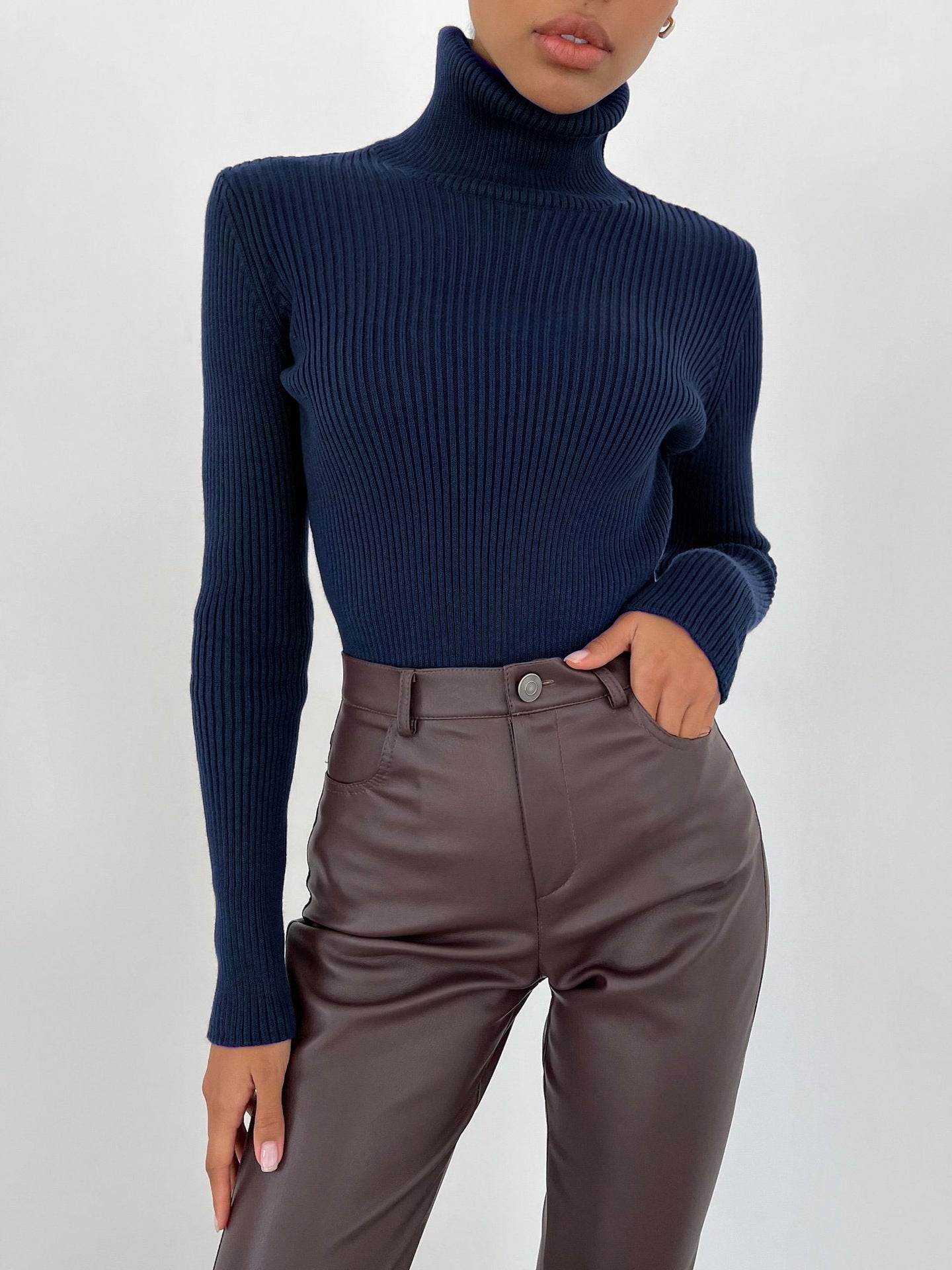 Turtleneck Sweater for Women | Soft Fabric, High Collar | Winter 13
