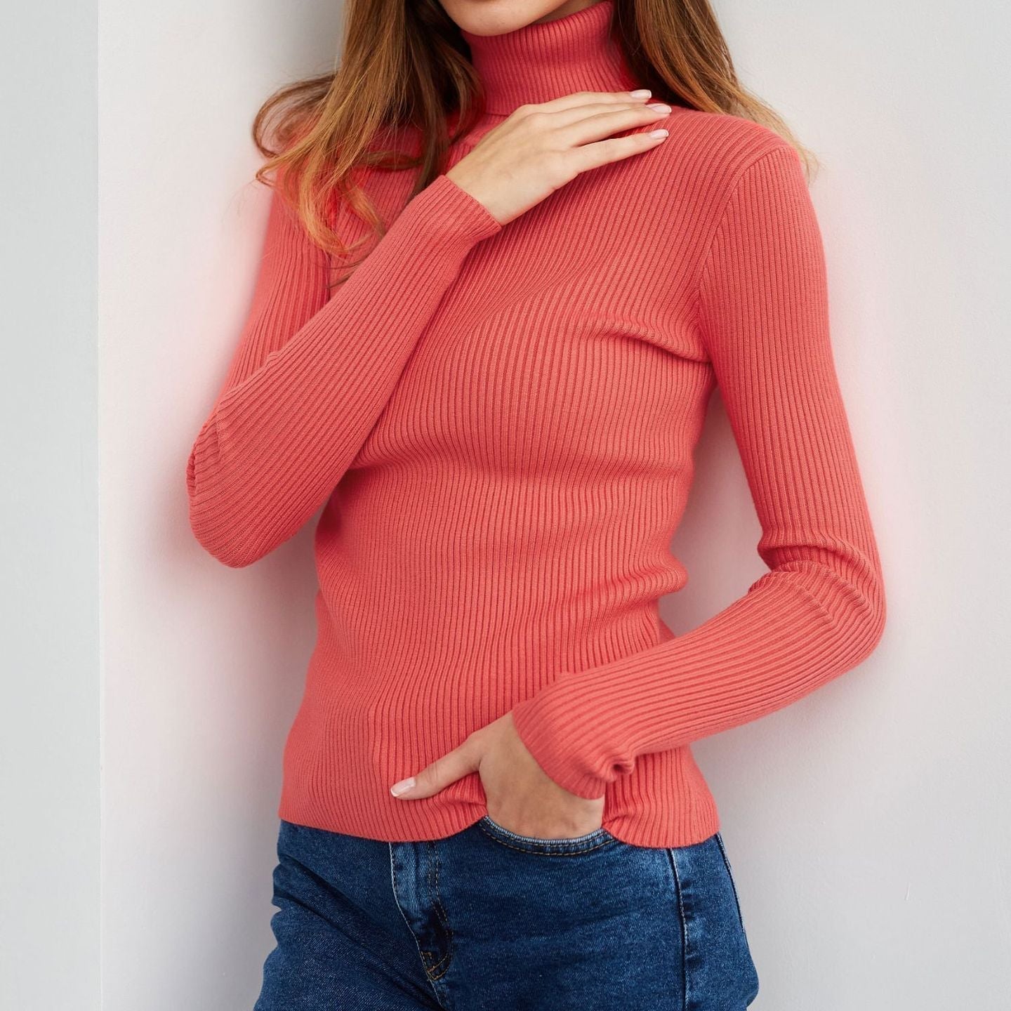 Turtleneck Sweater for Women | Soft Fabric, High Collar | Winter 15