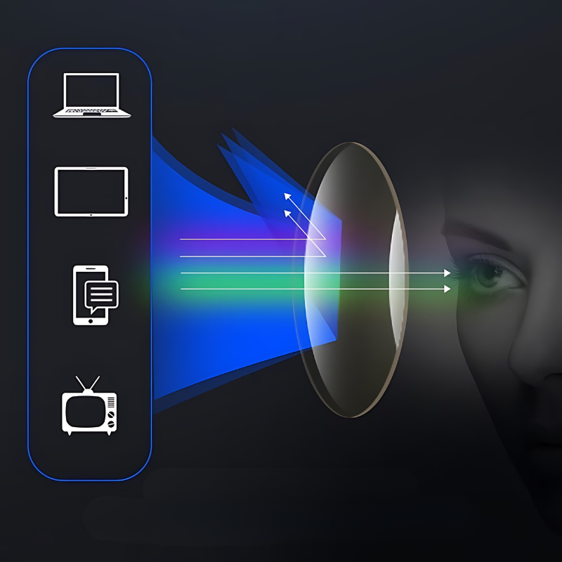 Ultra-light multifocal reading glasses for women and men - high-quality polycarbonate - for near and far - wall clock 7