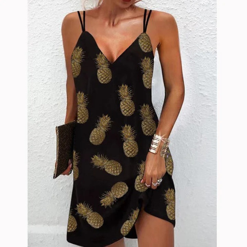 Women's Double Shoulder Slip Dress - Elegant & Comfortable Summer Midi Dress