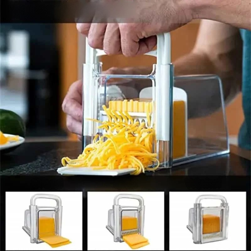4-in-1 Cheese Cutter – Slicer, Shredder & Cutter for Easy Cheese Prep