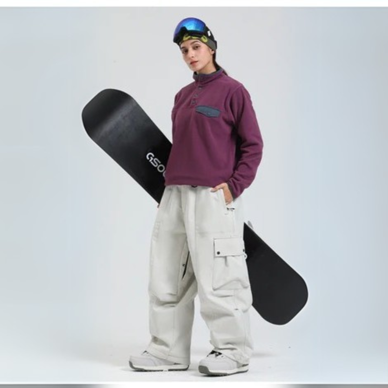 Unisex Waterproof Ski Pants – Wide-Leg Design for Outdoor Sports & Skiing