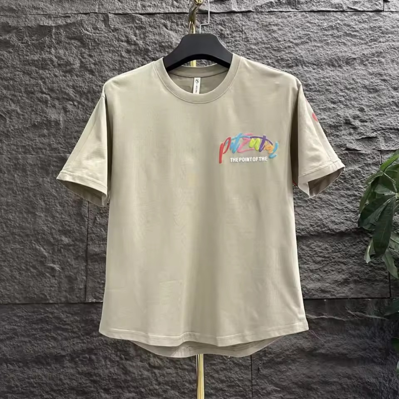 Men's Hip Hop Style Striped T-Shirt – Short Sleeve Round Neck Casual Shirt