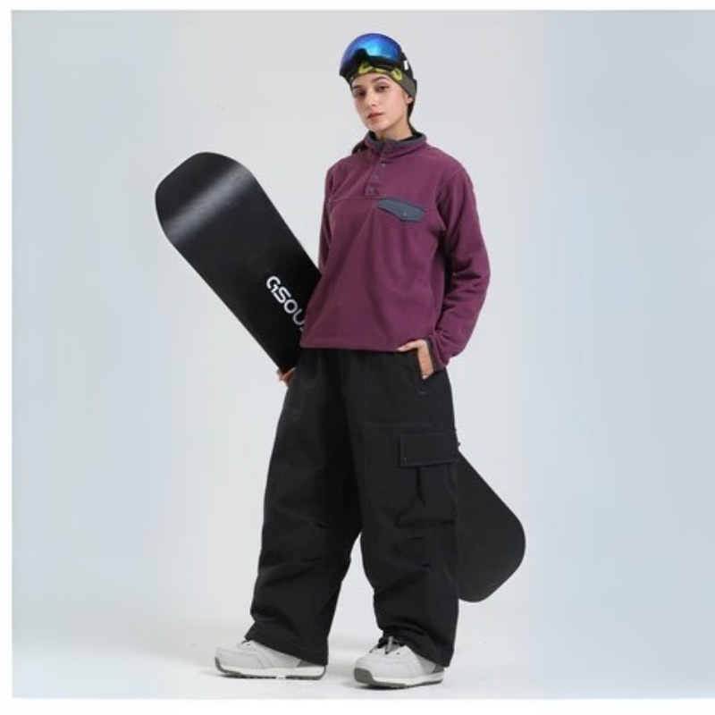 Unisex Waterproof Ski Pants – Wide-Leg Design for Outdoor Sports & Skiing