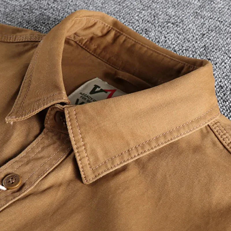 Utility Long Sleeve Shirt for Men | Regular Fit | Khaki1