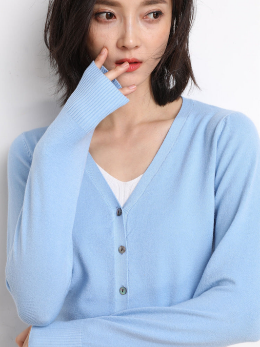 V-Neck Cardigan for Women | Relaxed Fit 0