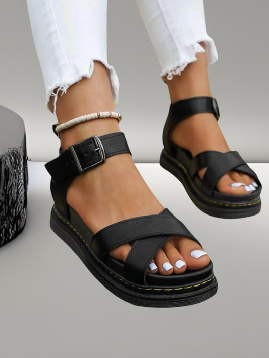 Verena | Women's Orthopedic Sandals with Soft Premium Material and Slip-Resistant Sole | Black