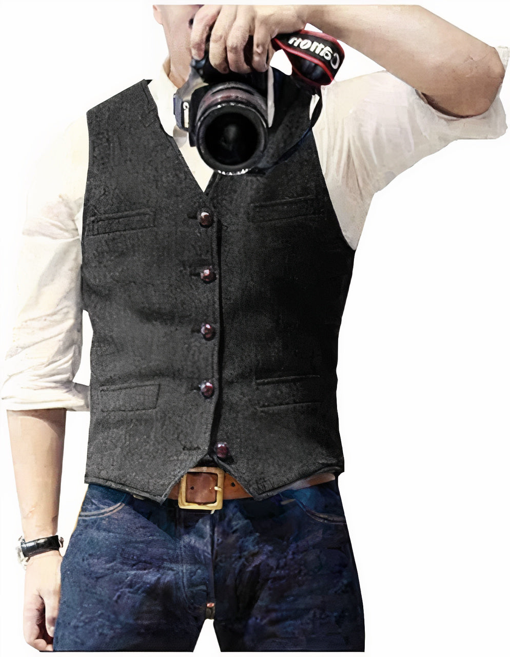 Vest for Men | Stylish, Lightweight | Regular Fit | Black