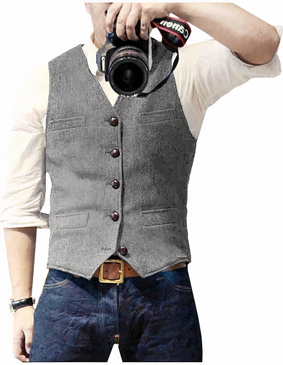 Vest for Men | Stylish, Lightweight | Regular Fit | Gray