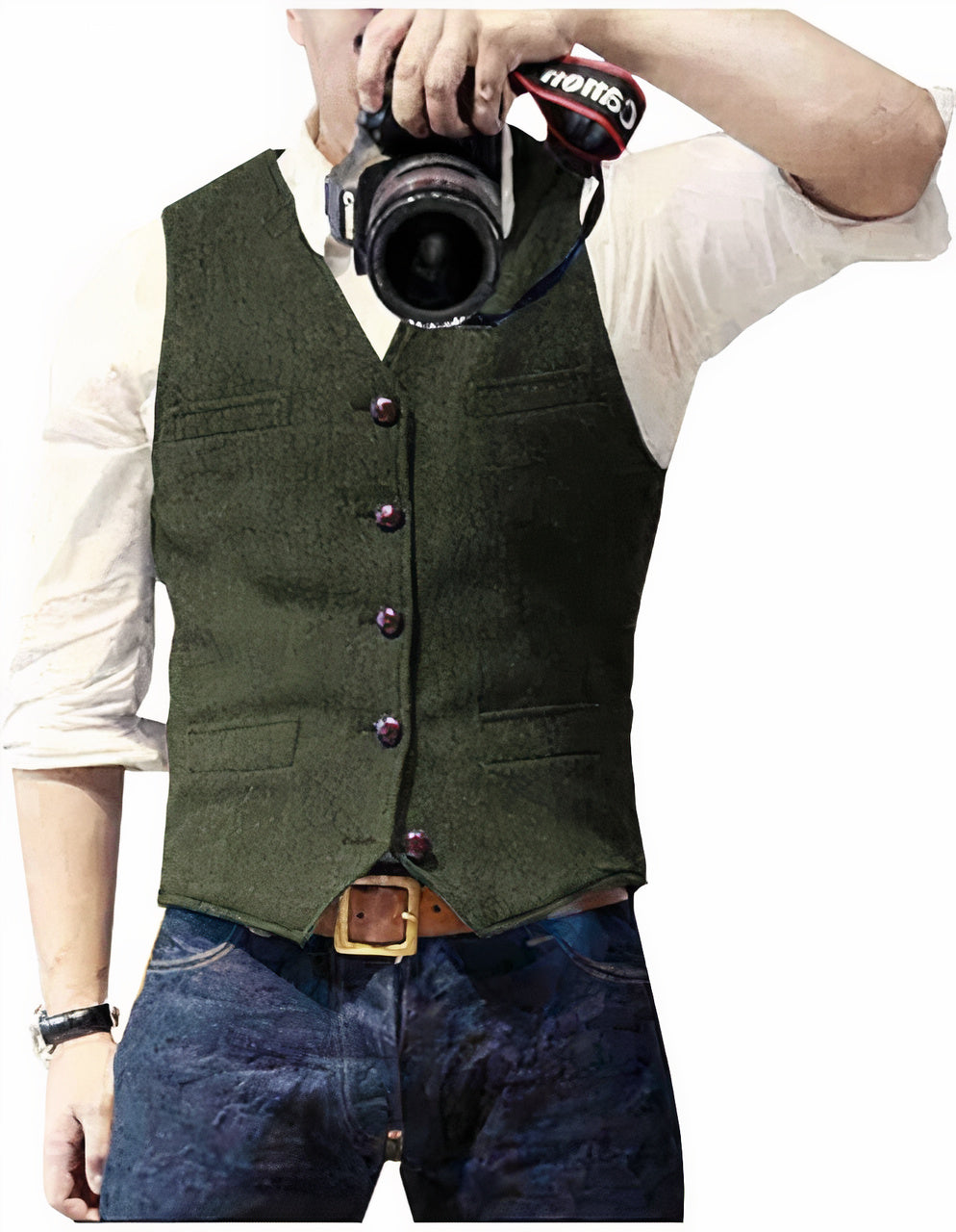 Vest for Men | Stylish, Lightweight | Regular Fit | Green