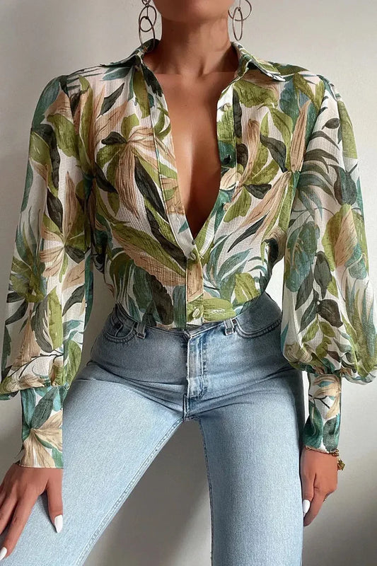 Women's Vintage Floral Blouse – Elegant, Timeless & Perfect for Any Occasion