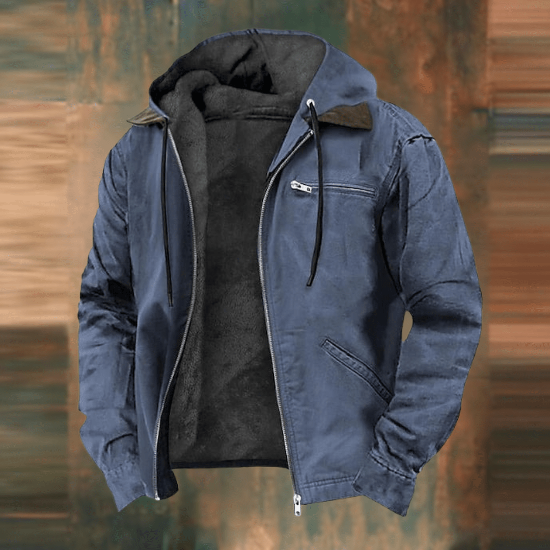 Vintage Jacket for Men | Mid-Length | Blue