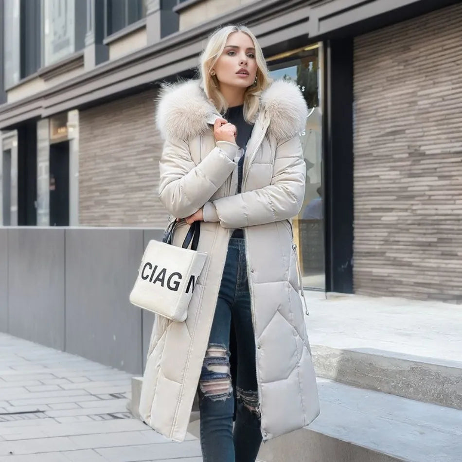 Water-Resistant Winter Coats for Women | Extended Length | White