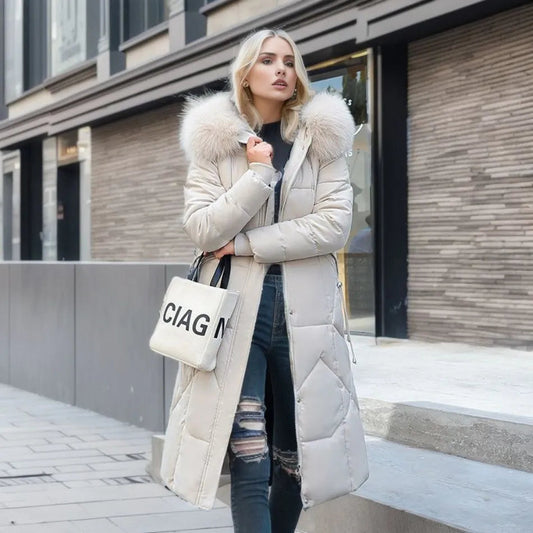 Water-Resistant Winter Coats for Women | Extended Length | White