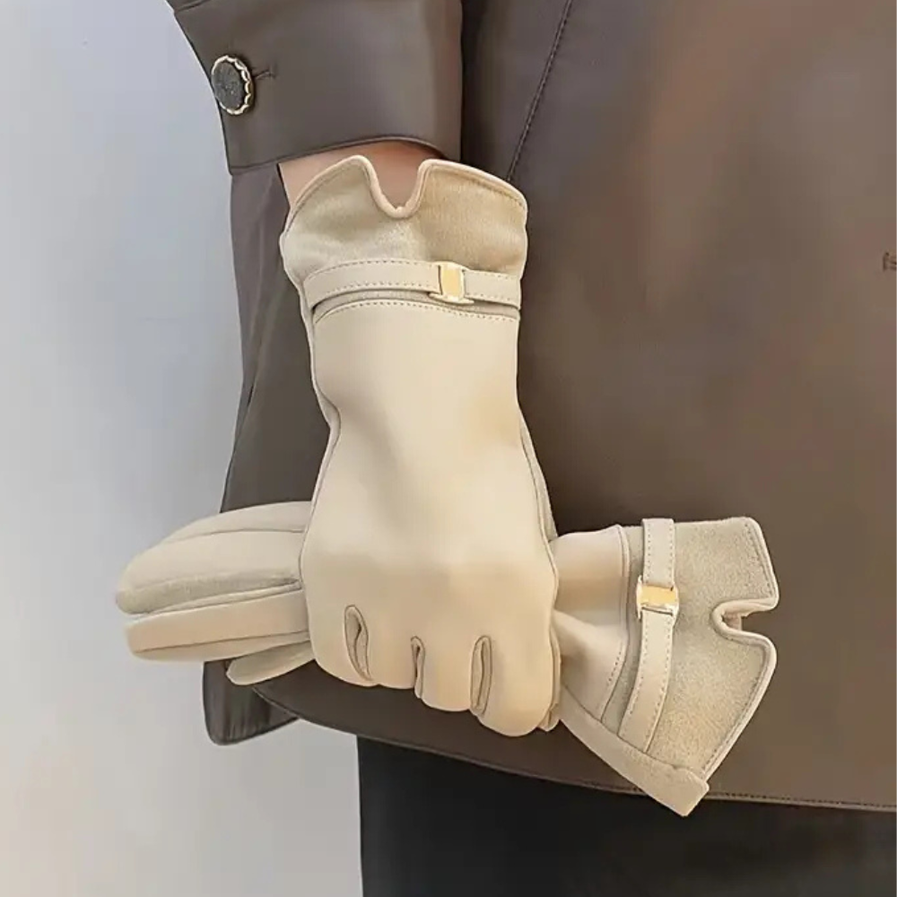 Waterproof Gloves for Women | Winter Ready | Beige
