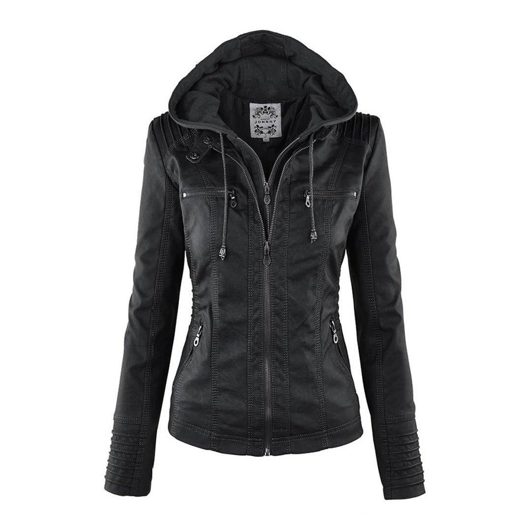 Waterproof Hooded Jacket for Women | Weather-Resistant | Black