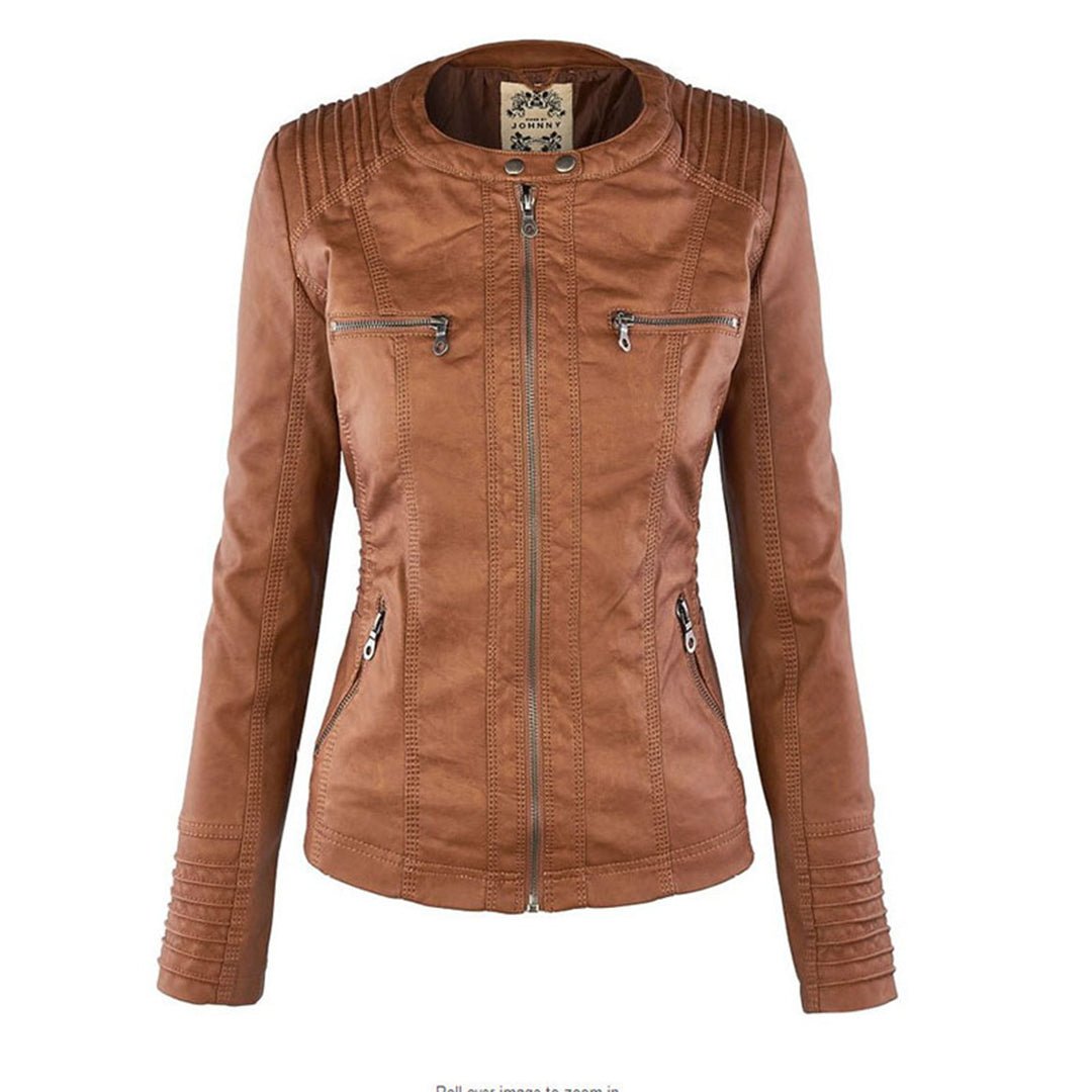 Waterproof Hooded Jacket for Women | Weather-Resistant | Brown1
