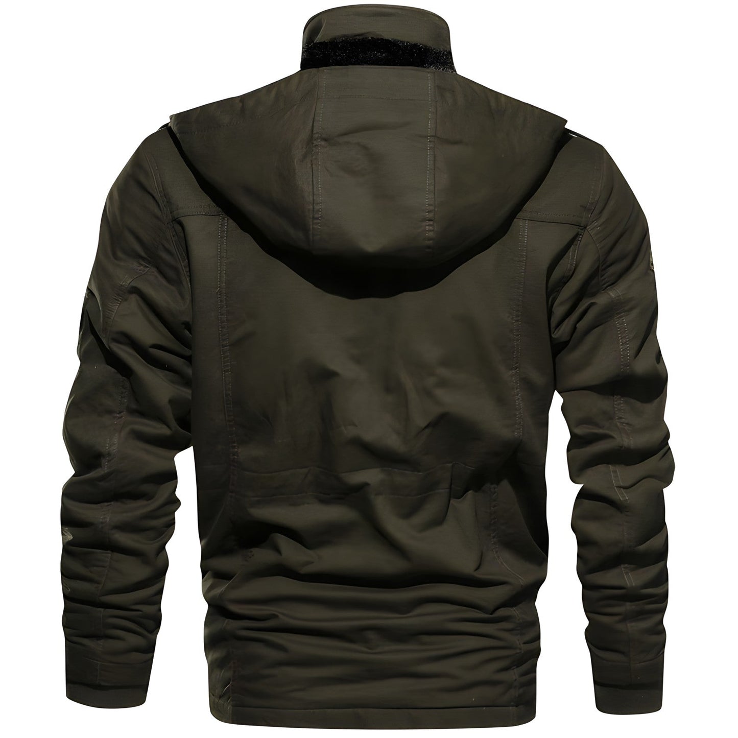 Waterproof Jacket for Men | Hooded, Fleece-Lined | Dark Green2