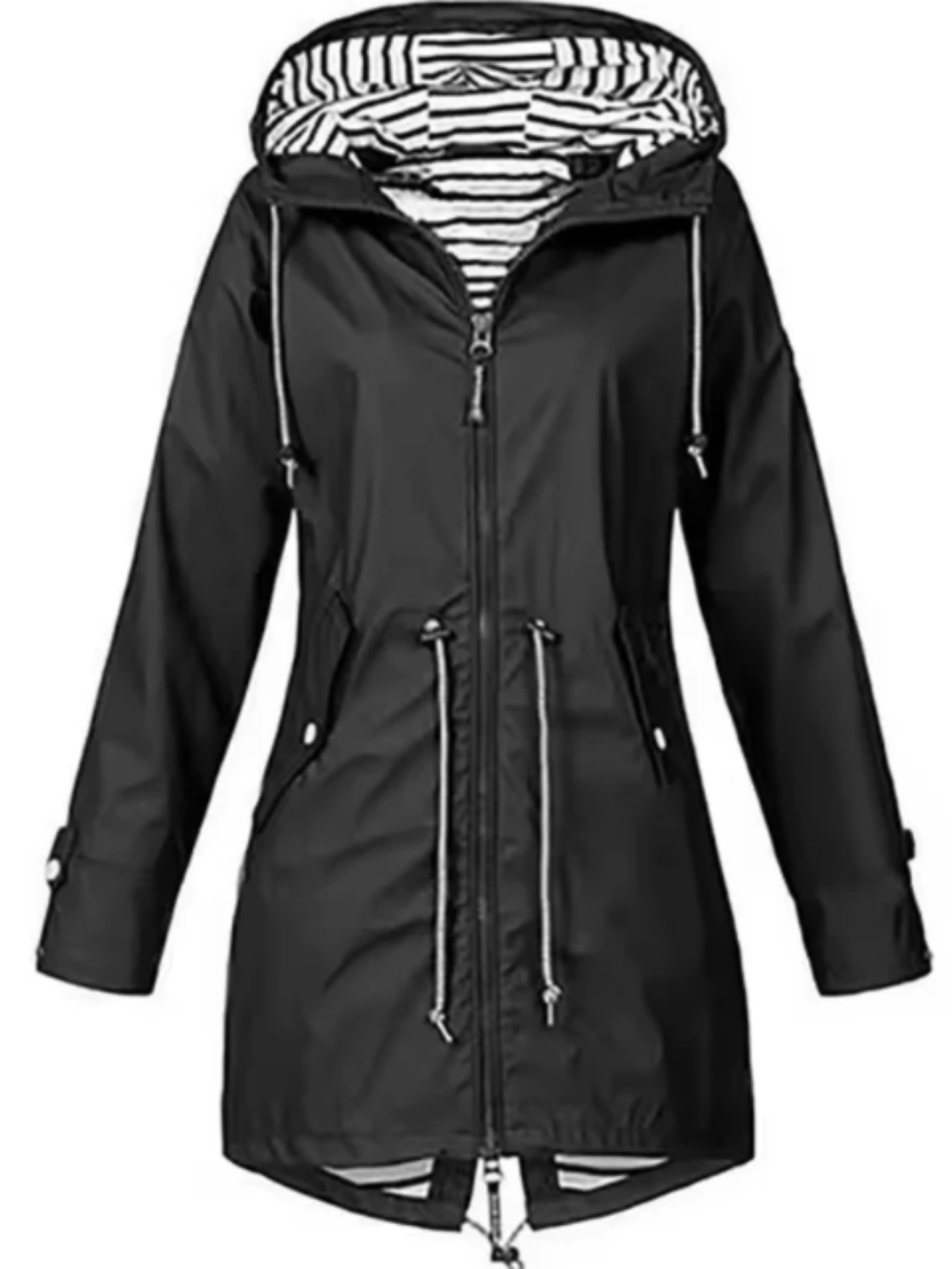 Waterproof Jacket for Women | Hooded, Feminine Fit | Black