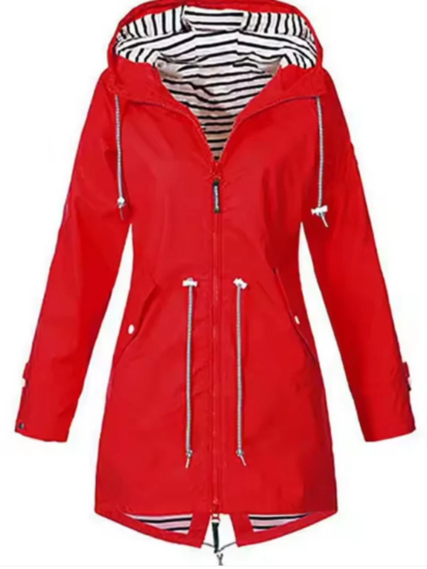 Waterproof Jacket for Women | Hooded, Feminine Fit | Red